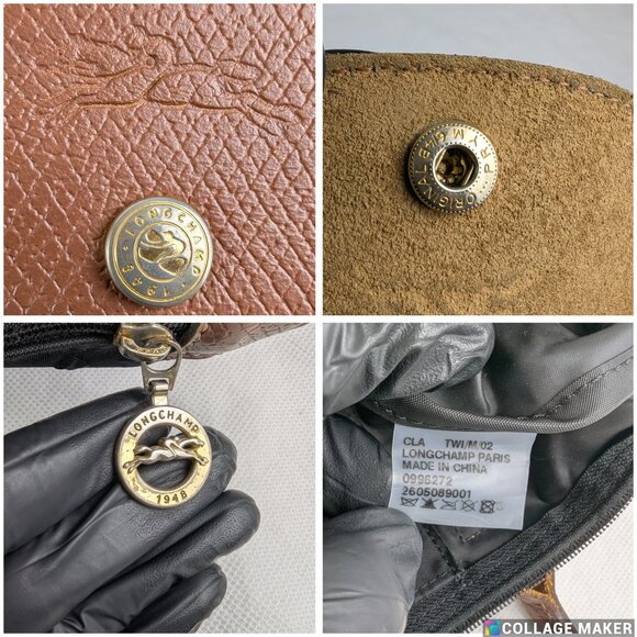 Longchamp Le Pliage Nylon Tote Bag Black Foldable Shoulder Bag 100% Authentic - Picture 5 of 16